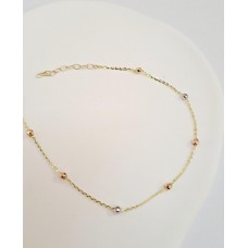 Βραχιόλι Σε Κίτρινο Χρυσό 14Κ Με Χάντρες (BR108)